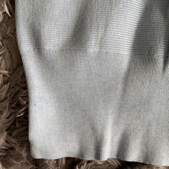 White House Black Market NWT Boat Neck Snap Tunic Sweater Heather Indigo Sz XS - Picture 7 of 7